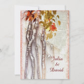 Fallaspen Bäume gewöhnliche Hochzeitseinladung Einladung (Vorderseite)