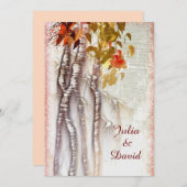 Fallaspen Bäume gewöhnliche Hochzeitseinladung Einladung (Vorne/Hinten)