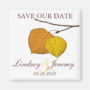 Fallaspen-Paar-Save the Date Magnet
