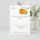 Fallaspen-Paare-UAWG-Antwortkarte RSVP Karte (Stehend Vorderseite)