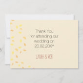 Fallbaum, Herbsthochzeit Danke Karten (Rückseite)