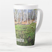 Fallbaum im Herbstmoos - Grosses Personalisiert Milchtasse (Rechte Ecke)