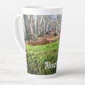 Fallbaum im Herbstmoos - Grosses Personalisiert Milchtasse (Linke Ecke)