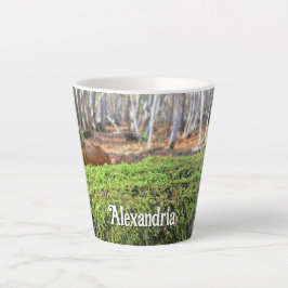 Fallbaum im Herbstmoos - Klein Personalisiert Milchtasse