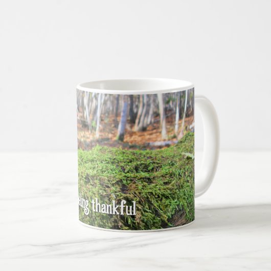 Fallbaum in Moss - Personalisierter Erntedank Kaffeetasse (VorderseiteRechts)