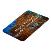 Fallbaum schimmert in goldfarbenem, flexiblem Foto Magnet (Linke Seite)