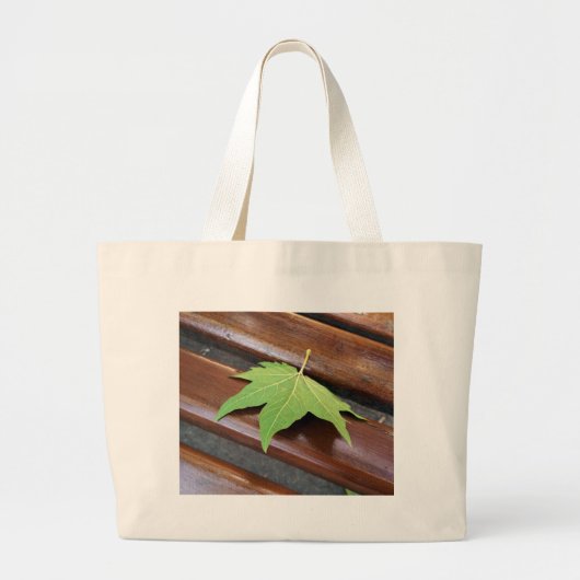 Fallblatt Jumbo Stoffbeutel (Vorne)