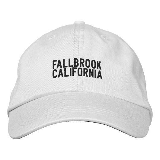 Fallbrook California Hat Bestickte Baseballkappe (Vorderseite)