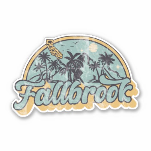 Fallbrook, Kalifornien Aufkleber (Vorderseite)