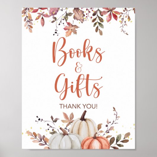 Fallbücher & Geschenke Pumpkin Duschsignatur Poster (Vorne)