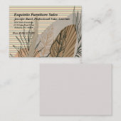 Falldesign mit Streifen, Blätter und Pflanze Visitenkarte (Vorne/Hinten)