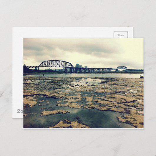 Fälle der Fossilienbetten von Ohio bei Dämmerung Postkarte (Vorne/Hinten)