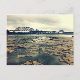 Fälle der Fossilienbetten von Ohio bei Dämmerung Postkarte