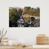 Fälle der Luftaufnahme von Dochart Poster (Küche)