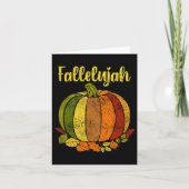 Fallelujah Fall Pumpkin Retro Distressed Autumn Ha Karte (Vorderseite)