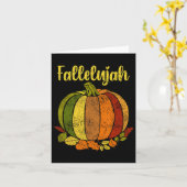Fallelujah Fall Pumpkin Retro Distressed Autumn Ha Karte (Gelbe Blume)