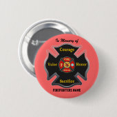 FALLEN, ABER NICHT VERGESSEN BUTTON (Vorne & Hinten)