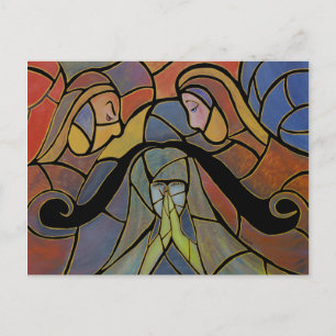 Fallen Abstrakt Art Postcard Postkarte