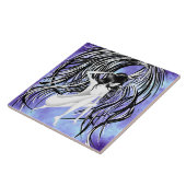 Fallen Angel Blue Monochrome Fliese (Seite)