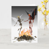 Fallen Angel Demon Devil Halloween Karte (Gelbe Blume)