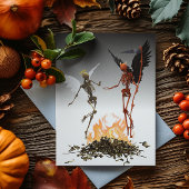 Fallen Angel Demon Devil Halloween Postkarte