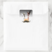 Fallen Angel Demon Devil Halloween Quadratischer Aufkleber (Tasche)