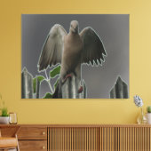 Fallen Angel Dove Canvas Print Leinwanddruck (Insitu (Wohnzimmer))