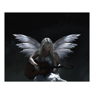 Fallen Angel "dunkle Gitarre" Fotodruck