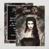 Fallen Angel | Dunkle Kunst | HALLOWEEN-PARTY Einladung (Vorne/Hinten)