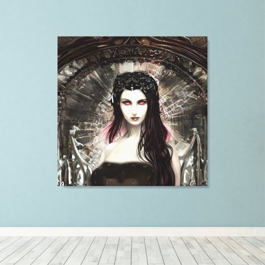 Fallen Angel | Dunkle Kunst Leinwanddruck (Insitu (Holzboden))