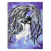 Fallen Angel grey & blue Notizblock (Vorderseite)
