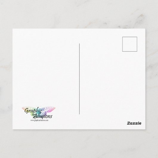 Fallen Angel Halloween Postkarte (Rückseite)