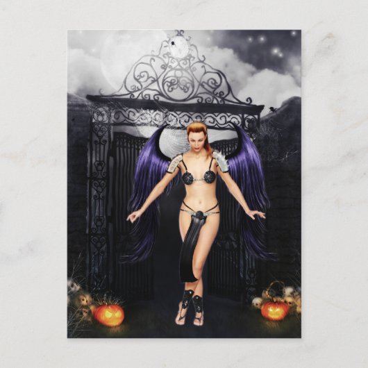 Fallen Angel Halloween Postkarte (Vorderseite)