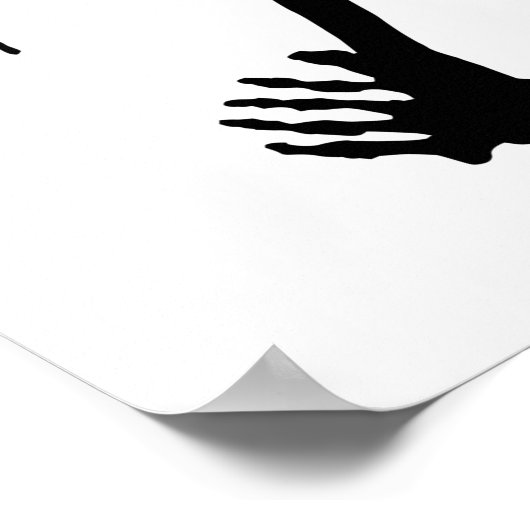 Fallen Angel Skeleton Zitate Weiße Worte Kunst Poster (Ecke)