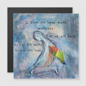 Fallen Angel Surreal Art Comfort Magnetkarte (Vorne/Hinten)