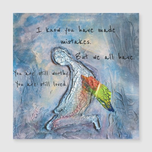 Fallen Angel Surreal Art Comfort Magnetkarte (Vorderseite)