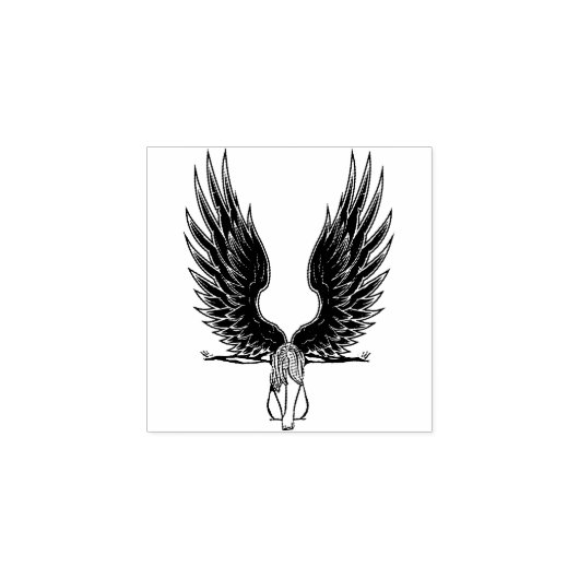 Fallen Angel Woman Original Art Gummistempel (Prägung)