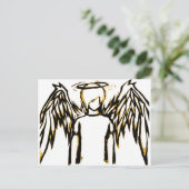 Fallen Angel Yellow Postkarte (Stehend Vorderseite)