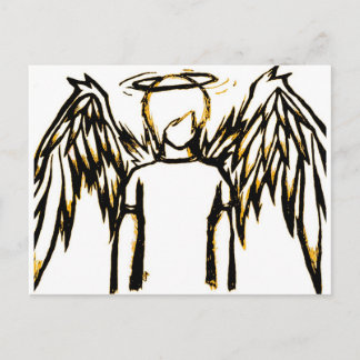 Fallen Angel Yellow Postkarte