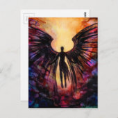 Fallen angel - zeitgenössisches Gemälde Postkarte (Vorne/Hinten)