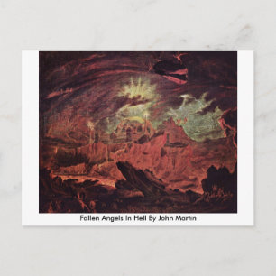 Fallen Angels in Hell von John Martin Postkarte
