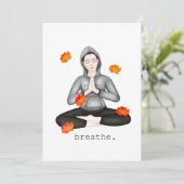 fallen. Atmen Dankeskarte (Stehend Vorderseite)