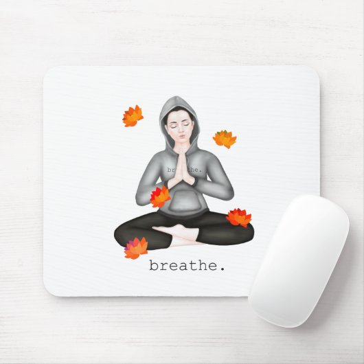 fallen. Atmen Mousepad (Mit Mouse)