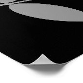 Fallen Blätter Design Grays White Black Poster (Ecke)