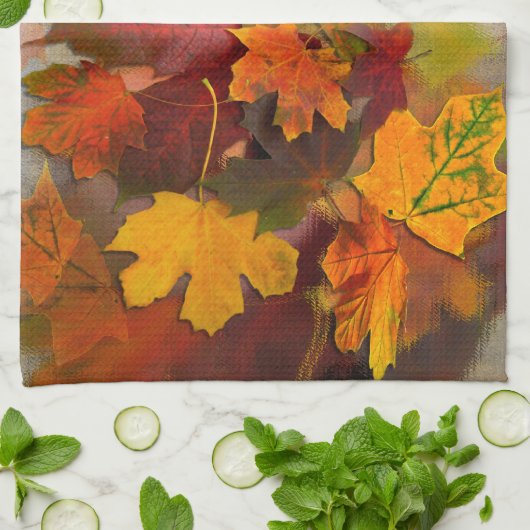 Fallen Blätter ~ Küchentücher (Gefaltet)