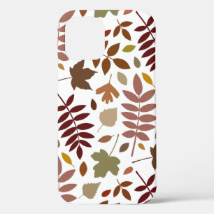 Fallen Blätter Muster Herbstfarben auf Weiß Case-Mate iPhone Hülle