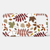 Fallen Blätter Muster Herbstfarben auf Weiß Case-Mate iPhone Hülle (Rückseite (Horizontal))