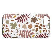 Fallen Blätter Muster Herbstfarben auf Weiß Case-Mate iPhone Hülle (Rückseite (Horizontal))