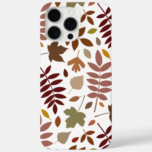 Fallen Blätter Muster Herbstfarben auf Weiß Case-Mate iPhone Hülle (Rückseite)