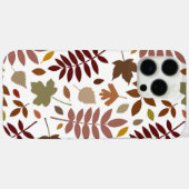 Fallen Blätter Muster Herbstfarben auf Weiß Case-Mate iPhone Hülle (Rückseite (Horizontal))